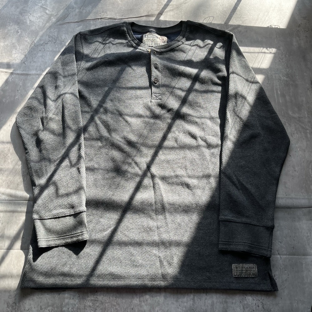 Legendary Whitetails Tough As Buck Heavyweight Gray Waffle Knit Utility XLT